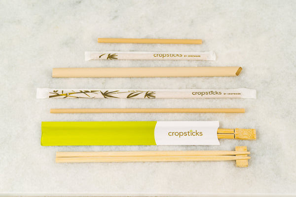 12mm Large Cropmade Bamboo Fiber Straw - CASE (2,000 pcs, Unwrapped) -  Cropsticks Inc