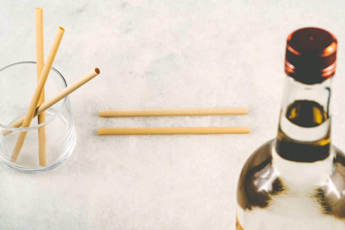 6mm Cocktail Bamboo Straw - PACK (250 pcs, Unwrapped)