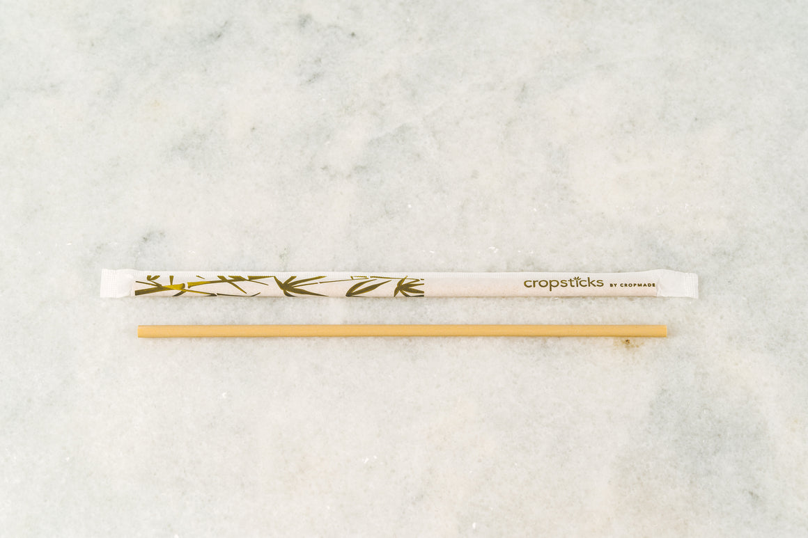 6mm Regular Cropmade Bamboo Fiber Straw - CASE (4,000 pcs, Wrapped)